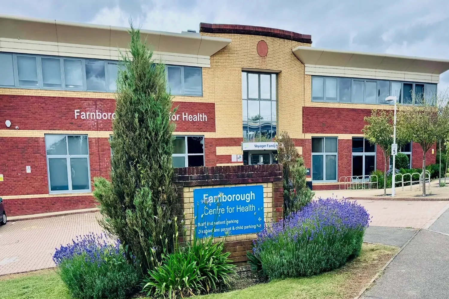 Entrance sign at Farnborough Centre for Health
