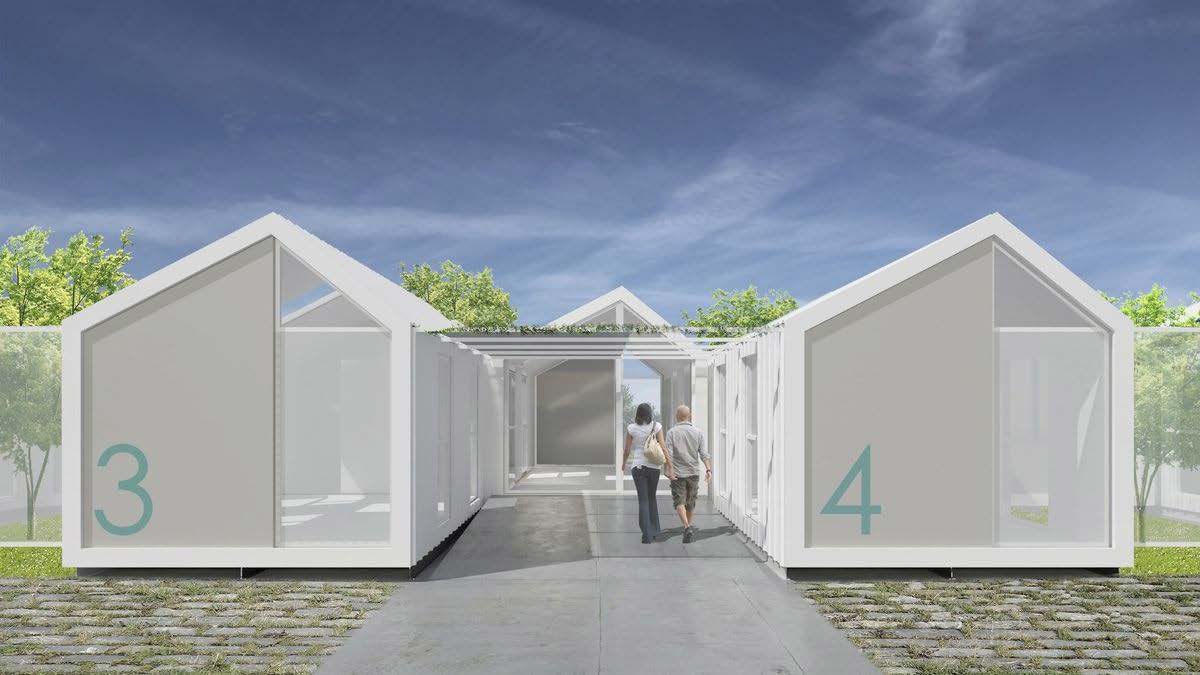 Timber A-frame modular clinic cluster