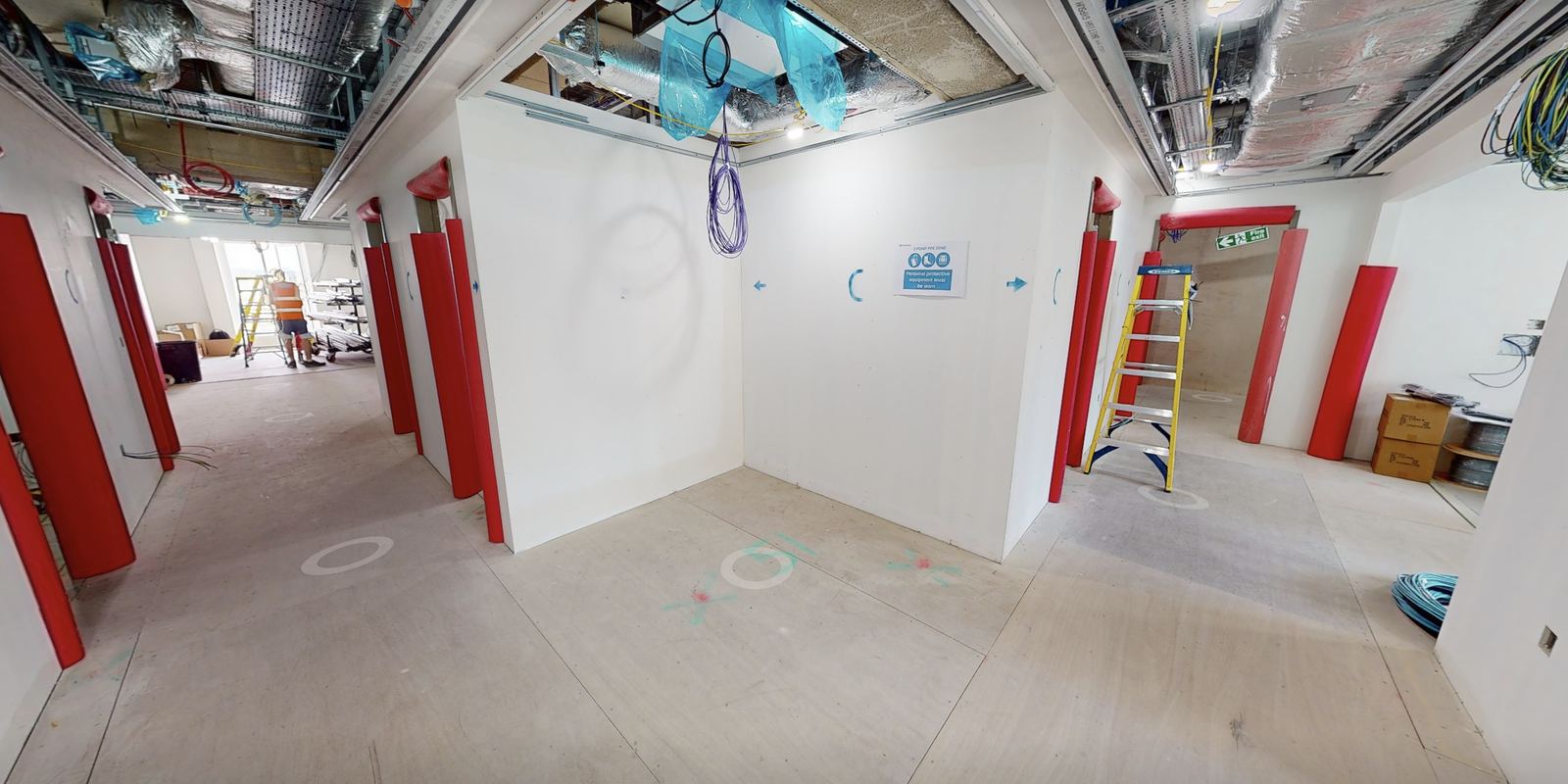 Reception taking shape at Wigmore Street, early fit-out stage