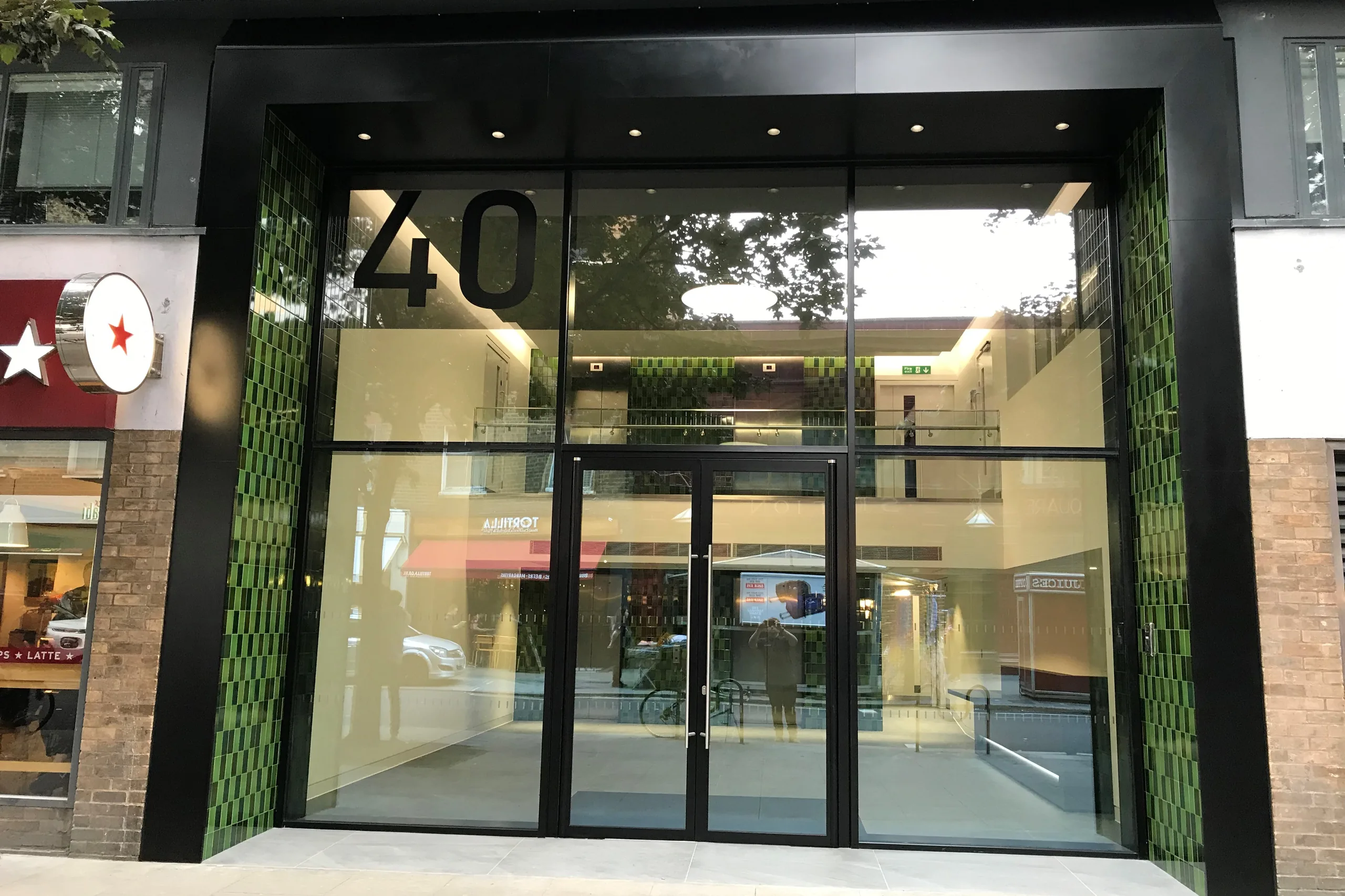 The renewed entrance at 40 Bernard Street