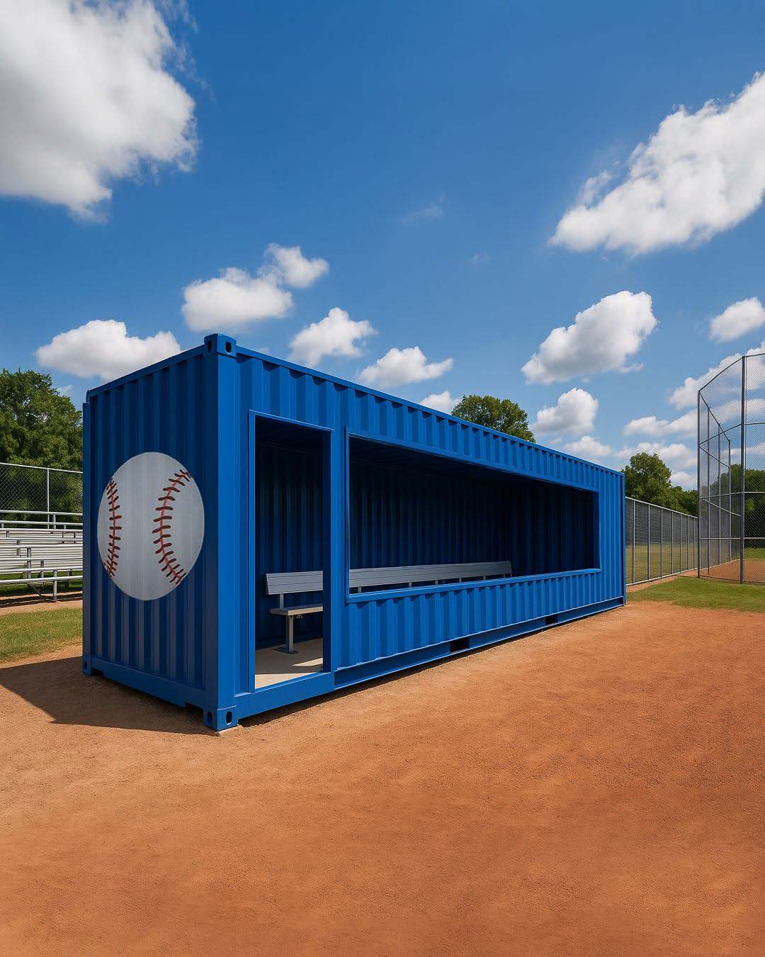 40ft team shelter and dugout unit