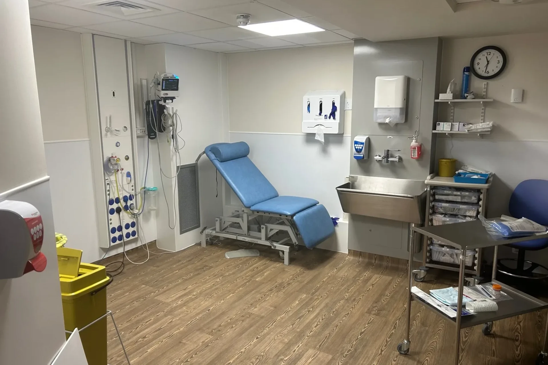 A treatment bay with new services at Wexham Park Hospital