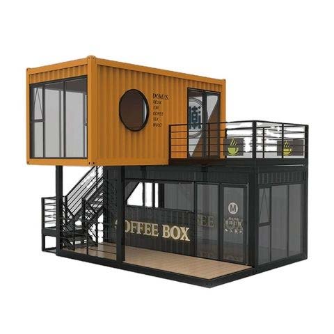 Two-storey coffee box with terrace