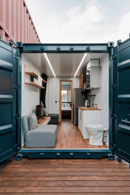 Fitted secure living and washroom interior