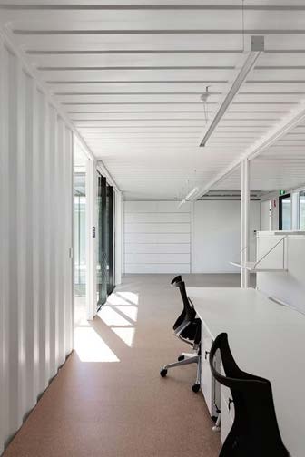 Fitted-out clinical corridor and office space