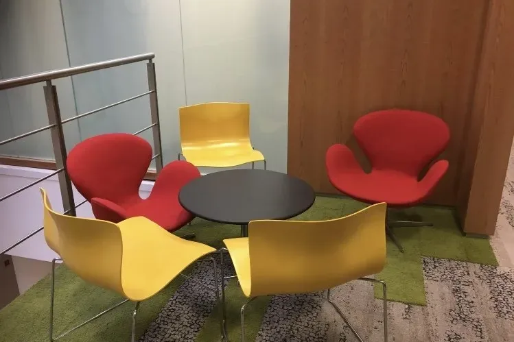 Breakout space in bold colour at Brown Rudnick