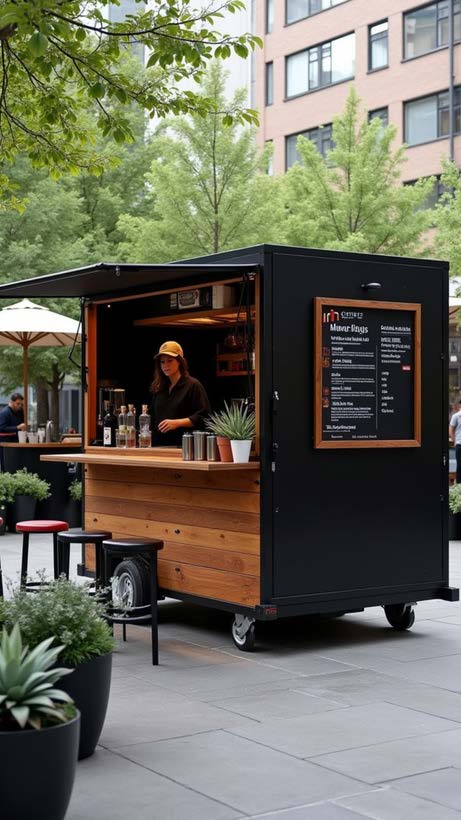 Mobile bar and servery unit