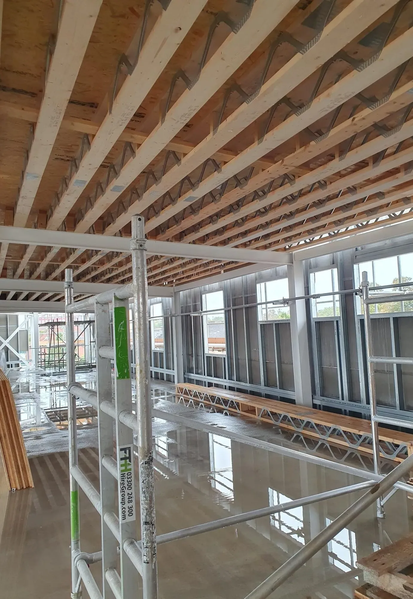 Greenwatt Way structure during construction