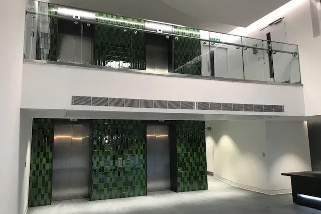 Upgraded lift lobby at Bernard Street
