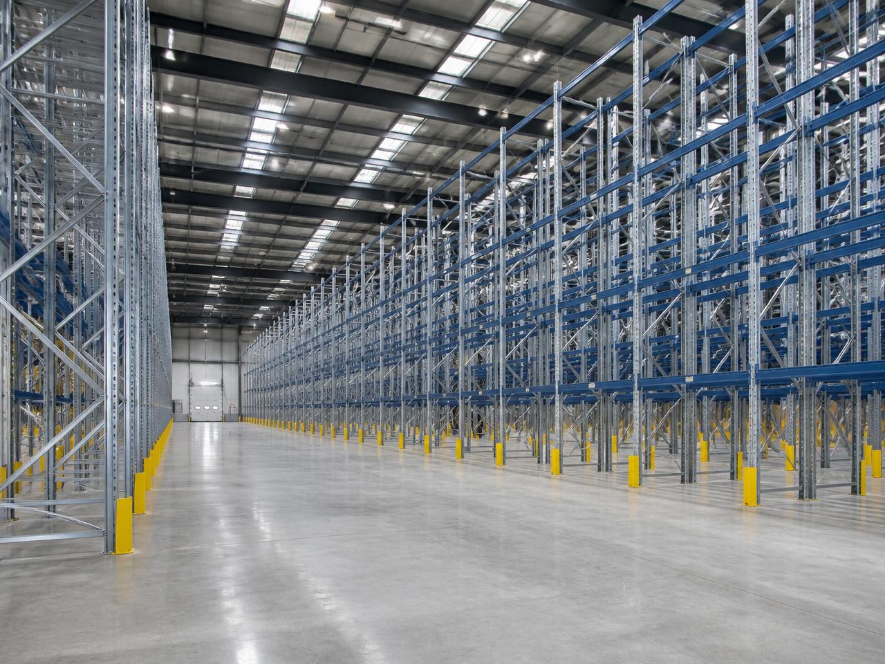 Commercial — Large-scale warehouse — racking and slab